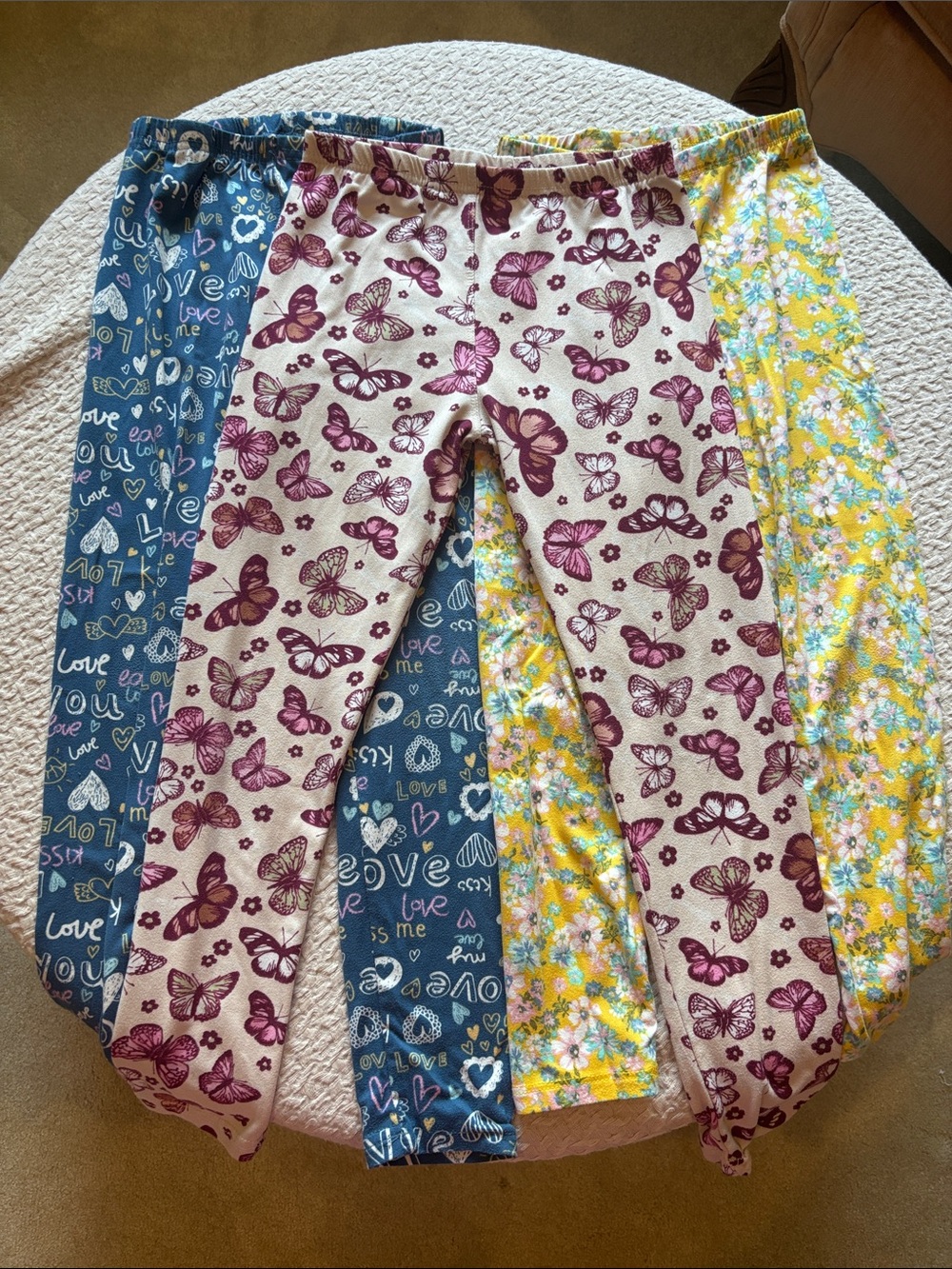 Navy & Yellow Girls' Casual Leggings Duo